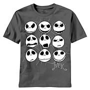 Nightmare Before Christmas Jacked Faces Black T-Shirt